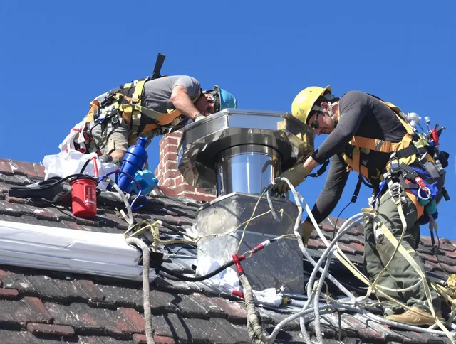 Protective chimney cap installed by Rialto Chimney Sweep in Rialto, CA
