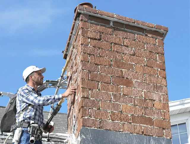 Brickwork for a chimney rebuild by Rialto Chimney Sweep in Rialto, CA