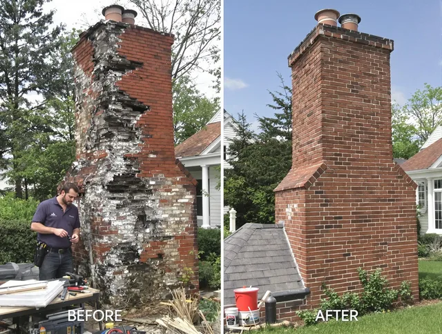 Rialto Chimney Sweep performing a full chimney restoration in Rialto, CA