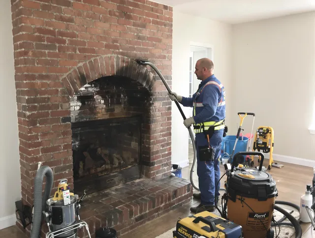 Rialto Chimney Sweep expert performing detailed chimney sweep in Rialto, CA