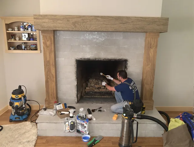 Detailed creosote removal process by Rialto Chimney Sweep in Rialto, CA