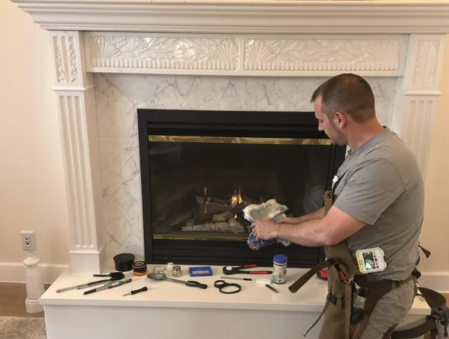 Rialto Chimney Sweep performing fireplace maintenance in Rialto, CA