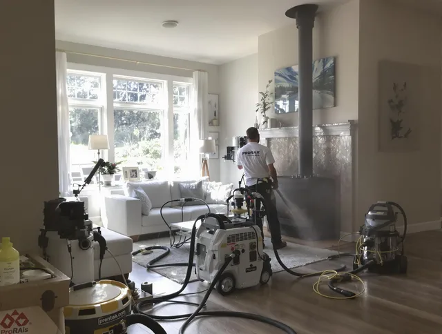 Soot removal service by Rialto Chimney Sweep for a fireplace in Rialto, CA